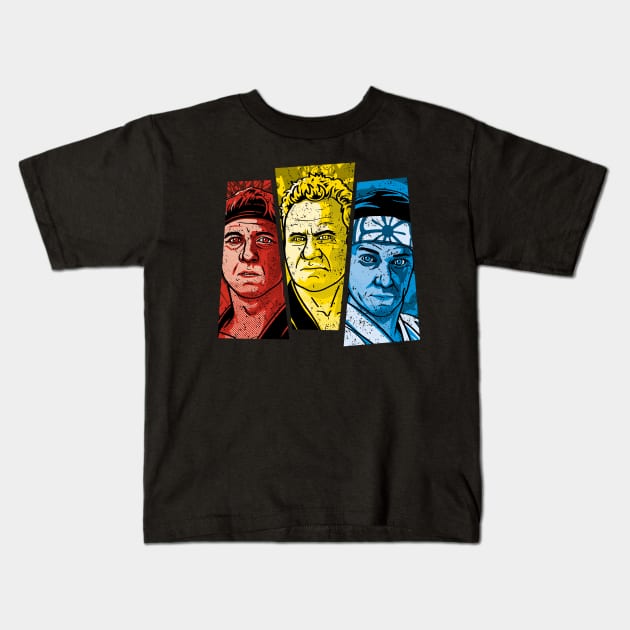 The Three Senseis Kids T-Shirt by Olipop